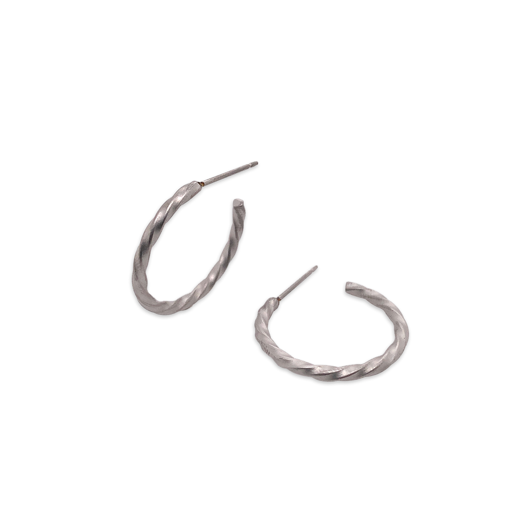 Small 2mm Twisted Hoops