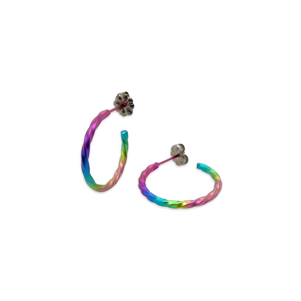 Small 2mm Twisted Hoops