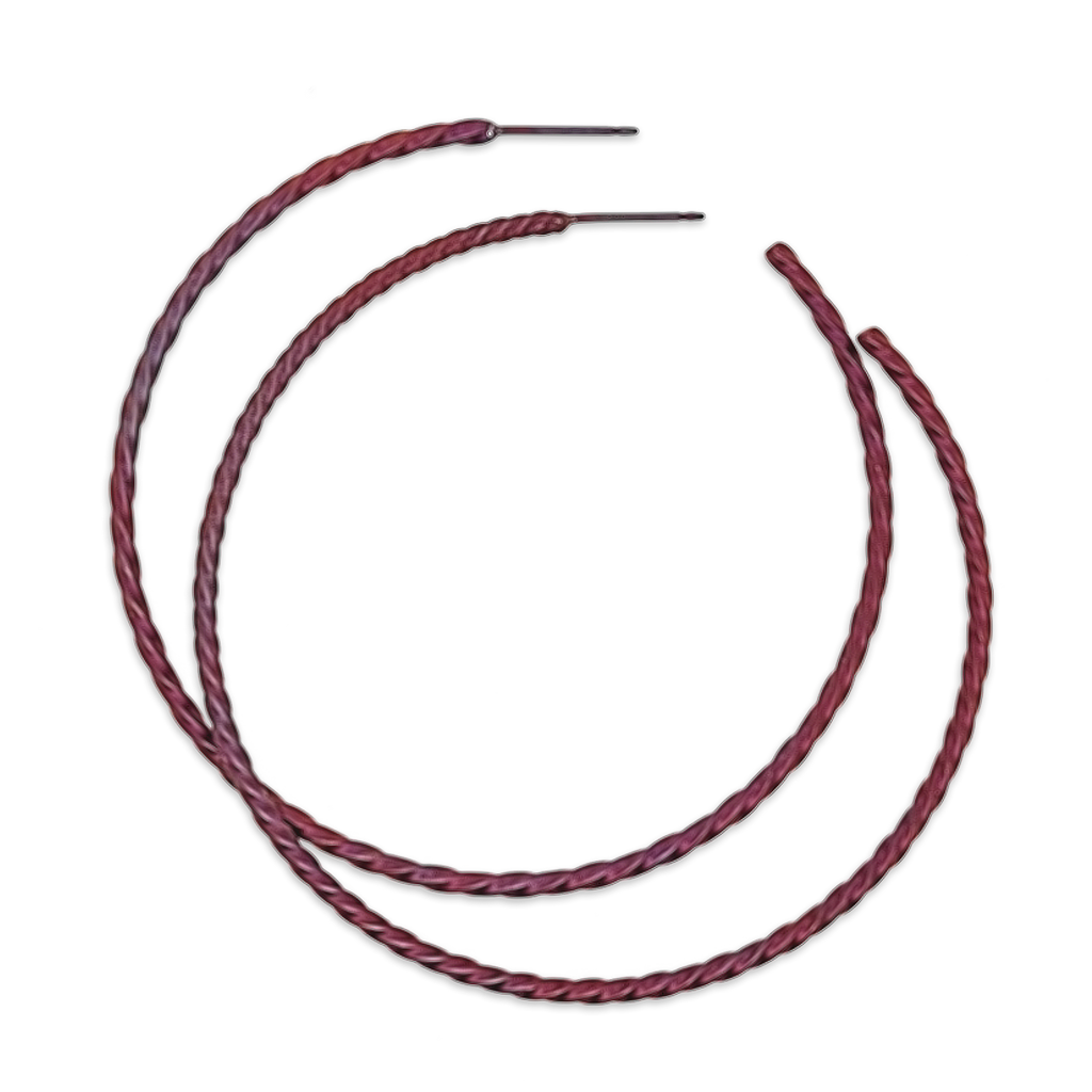 Medium Twisted Hoops