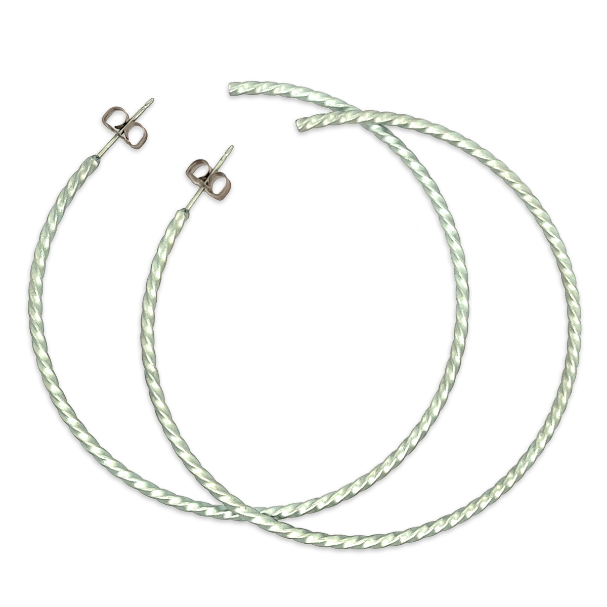 Medium Twisted Hoops