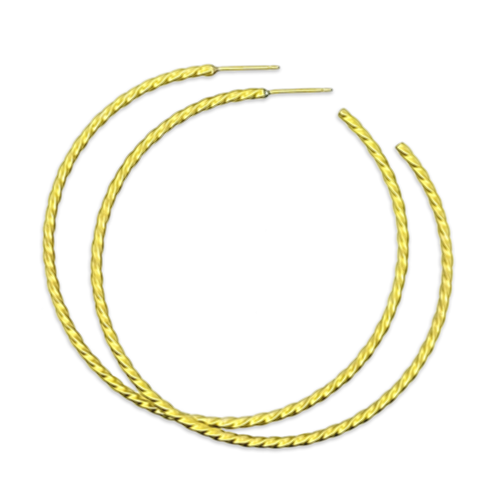 Medium Twisted Hoops