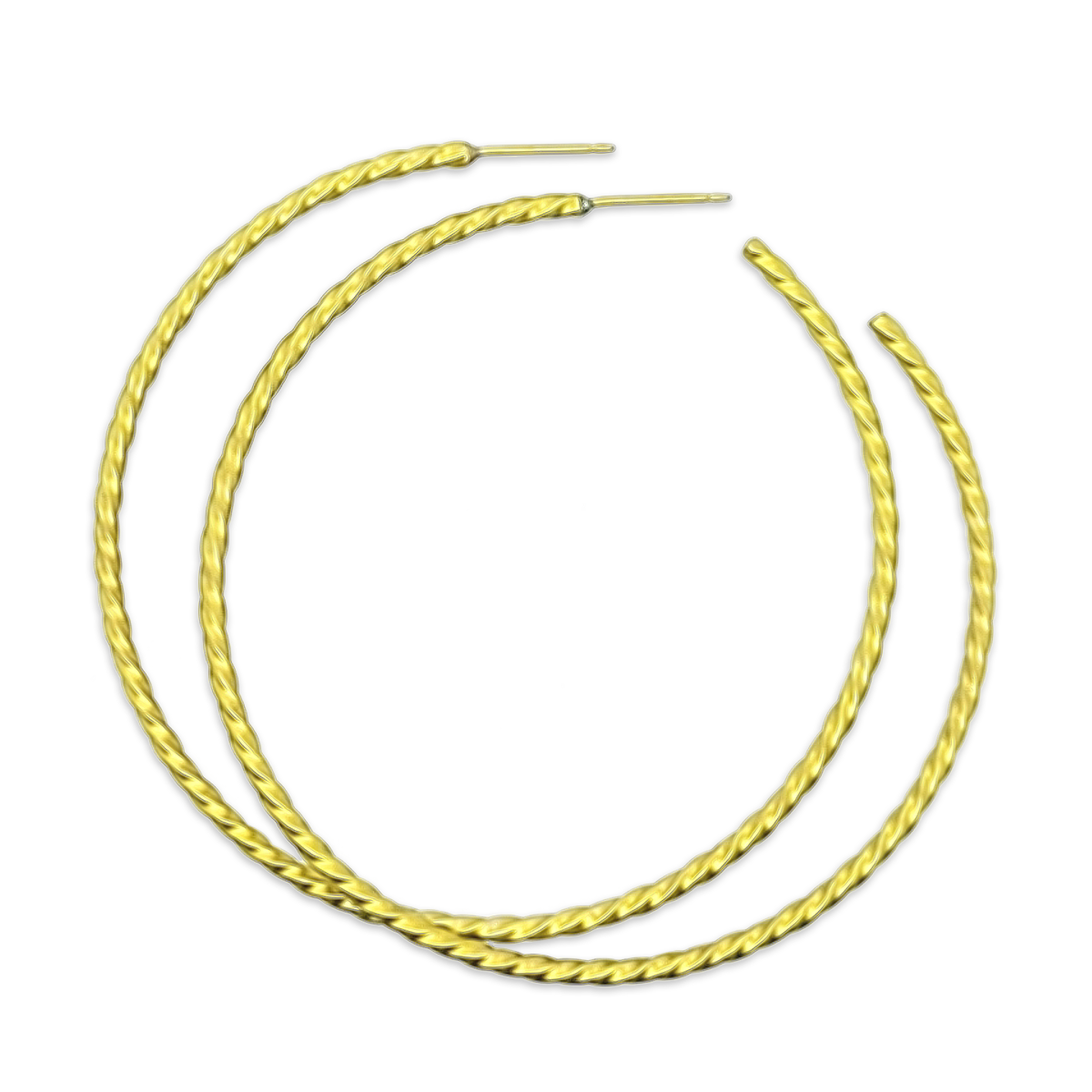Medium Twisted Hoops