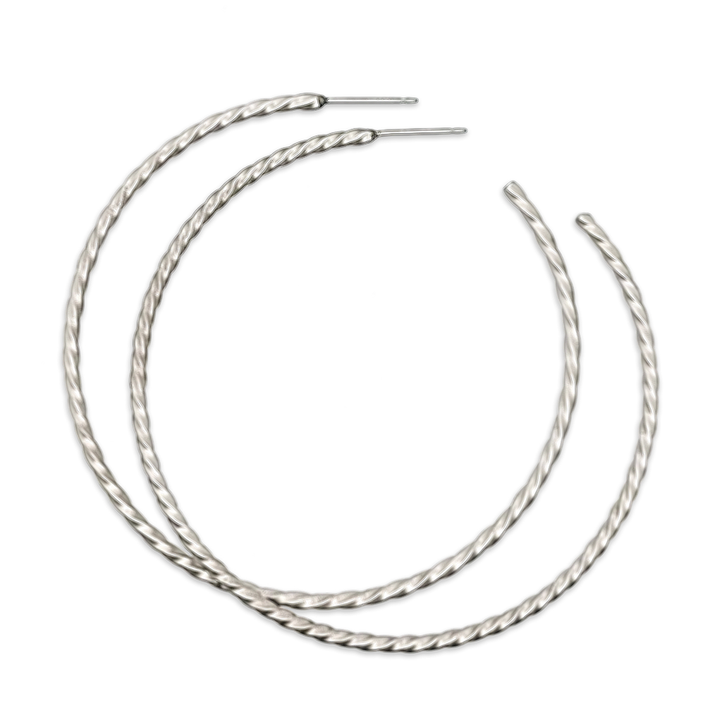 Medium Twisted Hoops