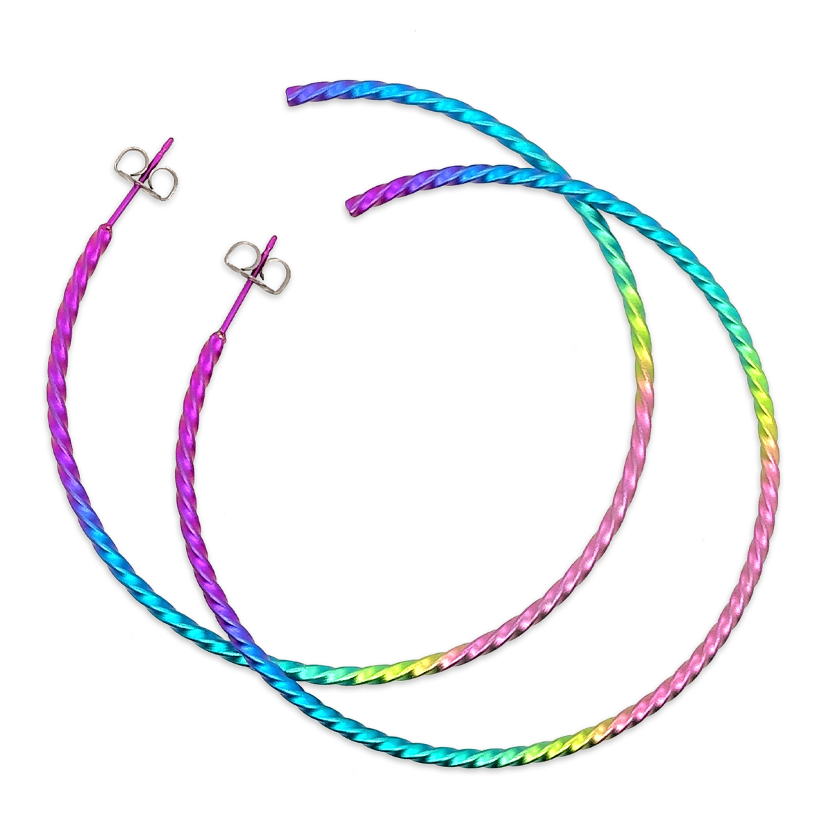 Medium Twisted Hoops