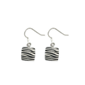 Zebra Print Square Drops