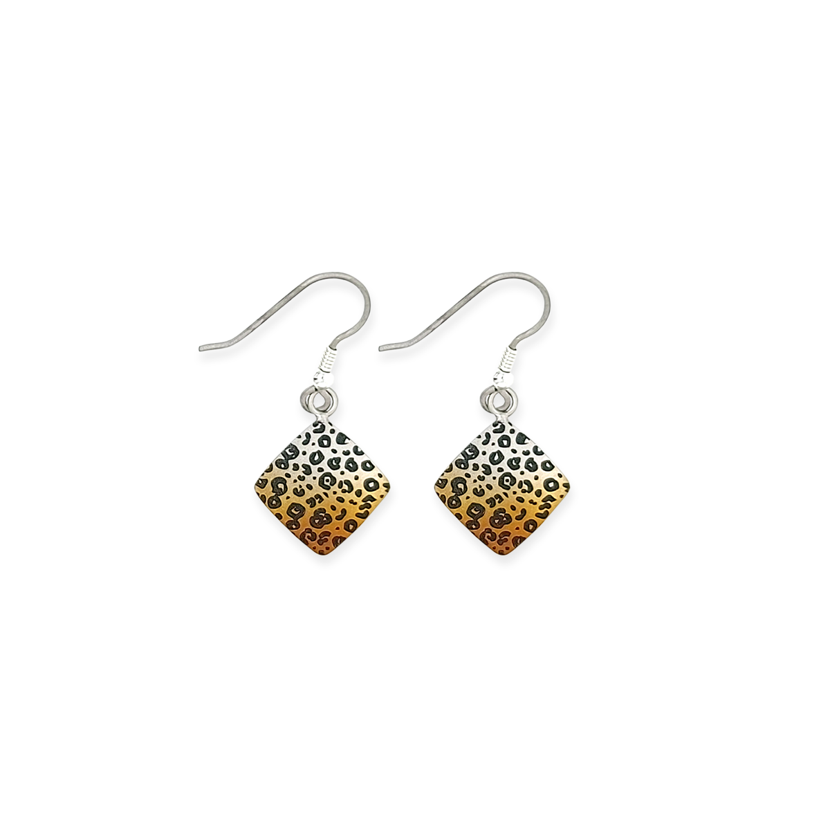 Leopard Print Diamond Drops