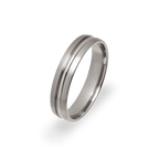 Polished D Groove Ring