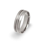 Polished D Groove Ring