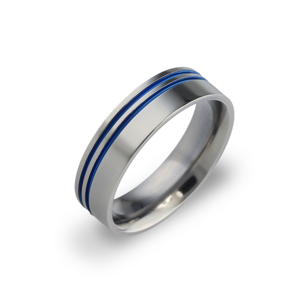 Offset Double Groove Ring