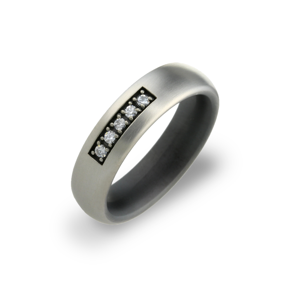 Grain Set Court Ring