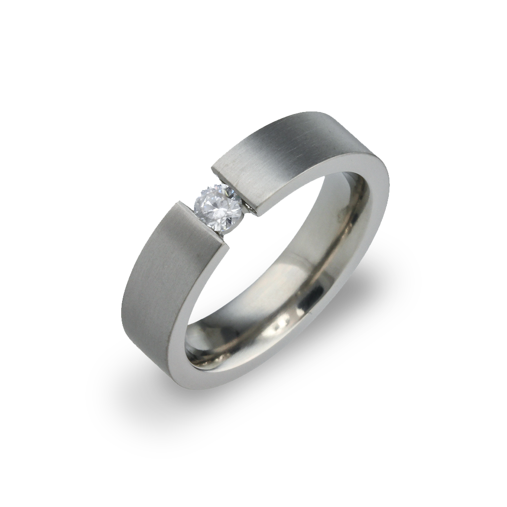 Tension Illusion Set Diamond Ring