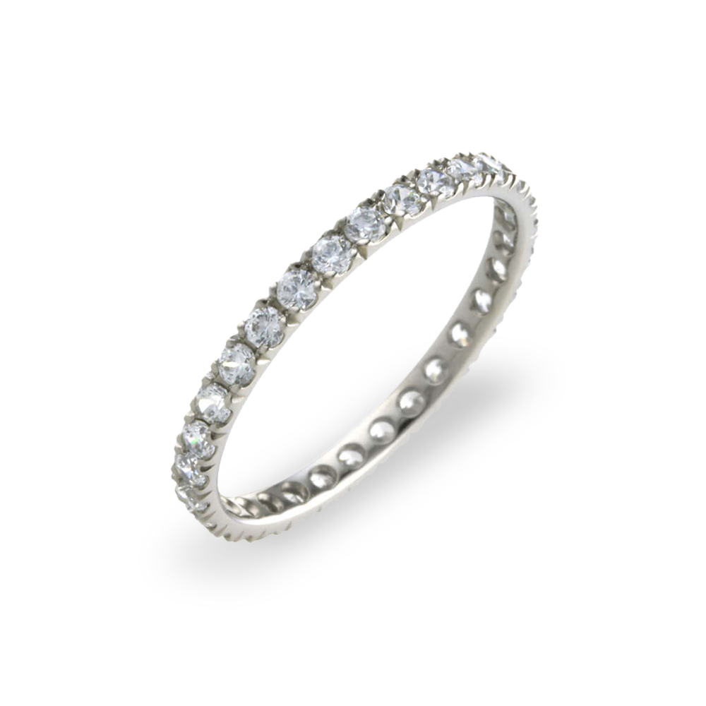 Full Eternity Claw Set Diamond Ring