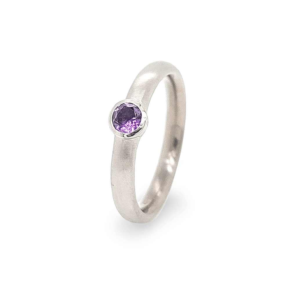 Bezel Set Engagement Ring