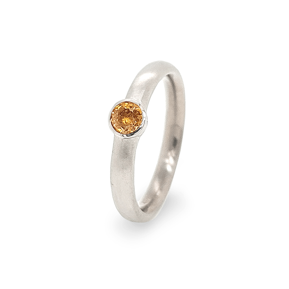 Bezel Set Engagement Ring