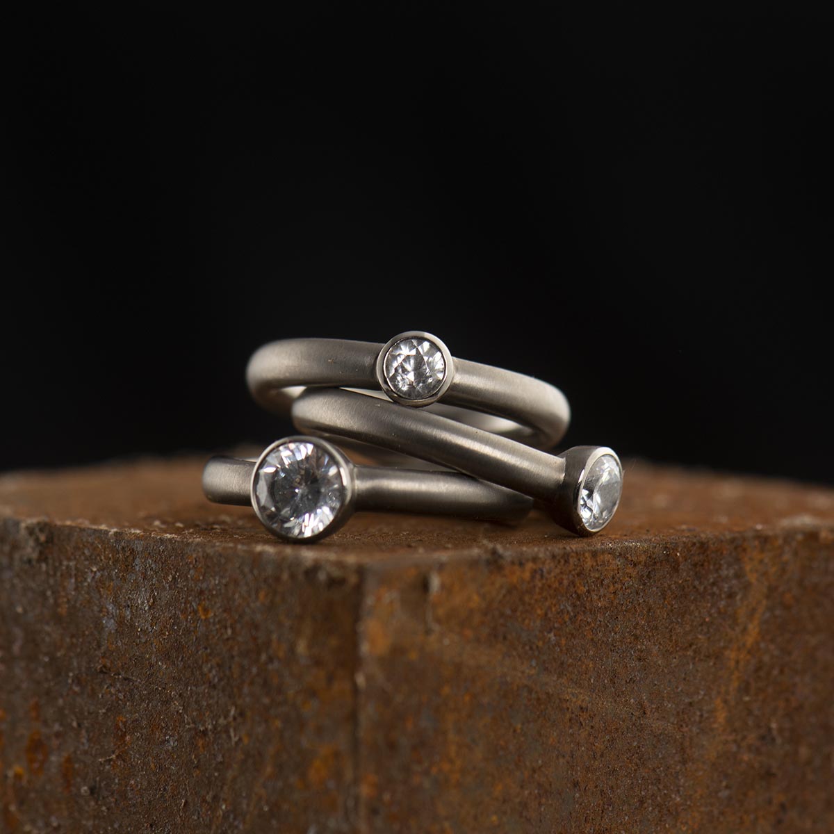 Bezel Set Engagement Ring