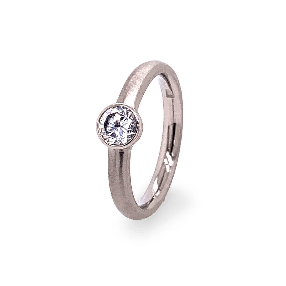 Bezel Set Engagement Ring