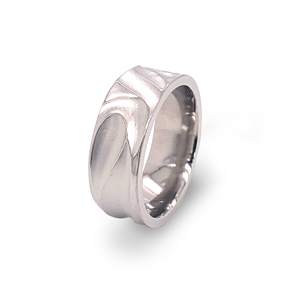 Deep Carved Wave Ring