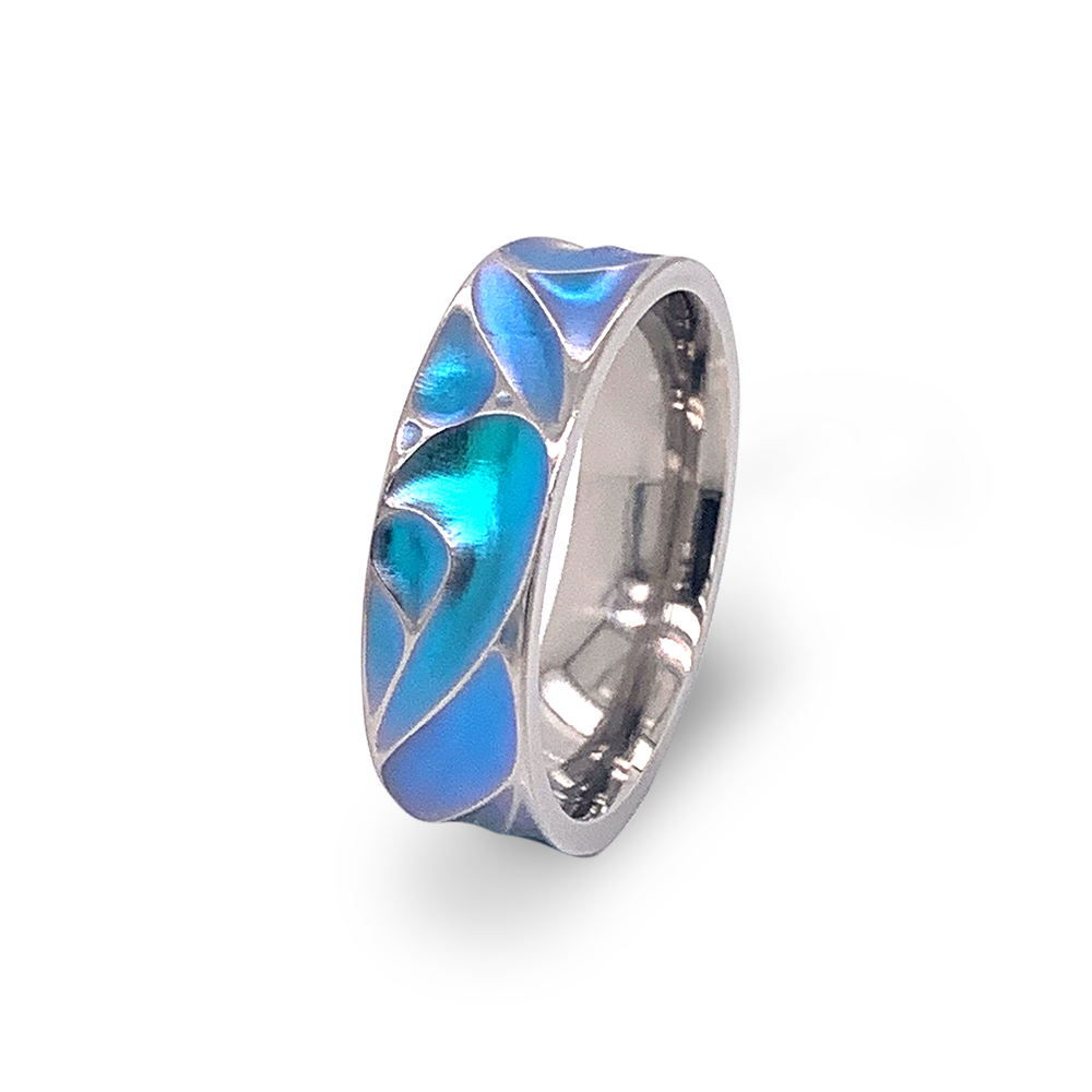 Deep Carved Wave Ring