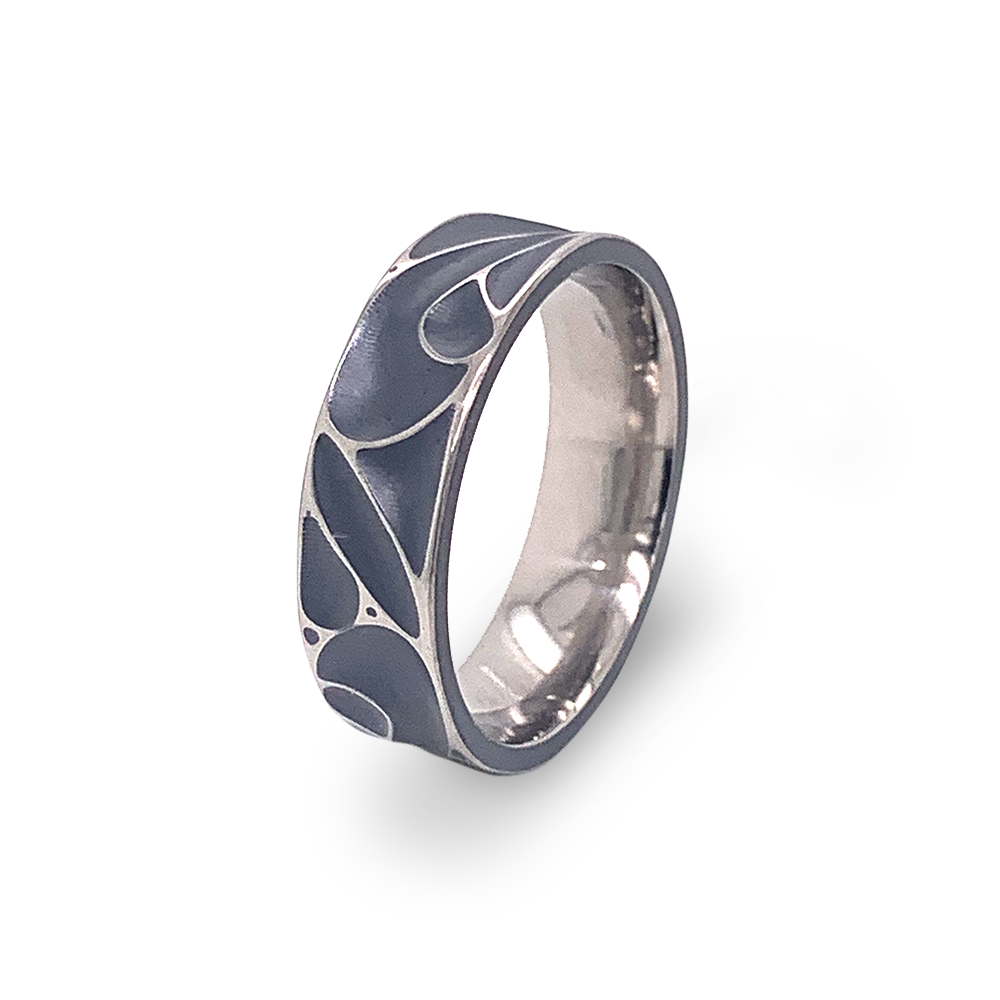 Deep Carved Wave Ring
