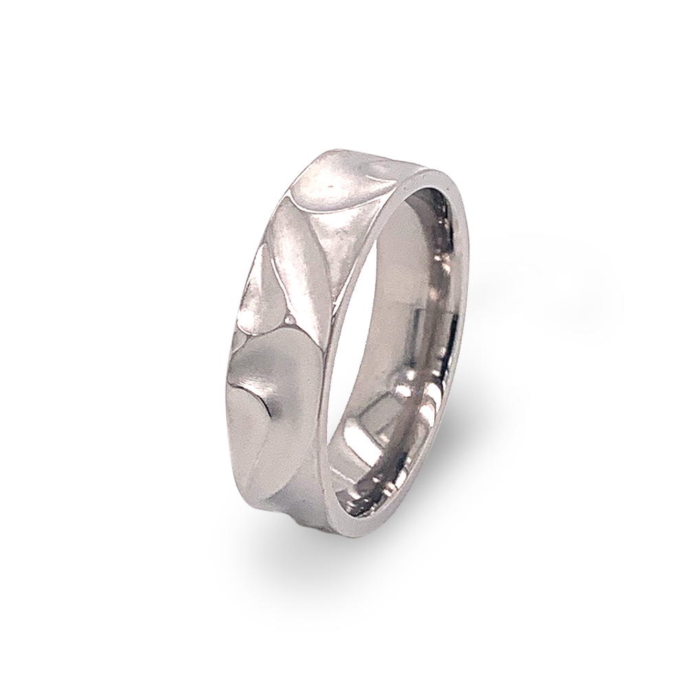 Deep Carved Wave Ring