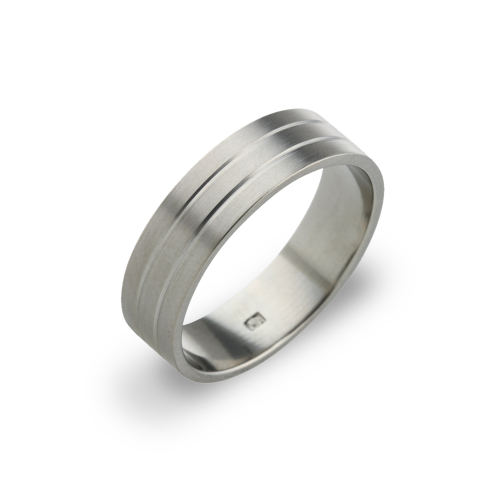 Flat Twin Groove Ring