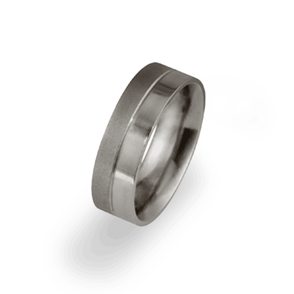 50-50 Texture and Polished Ring