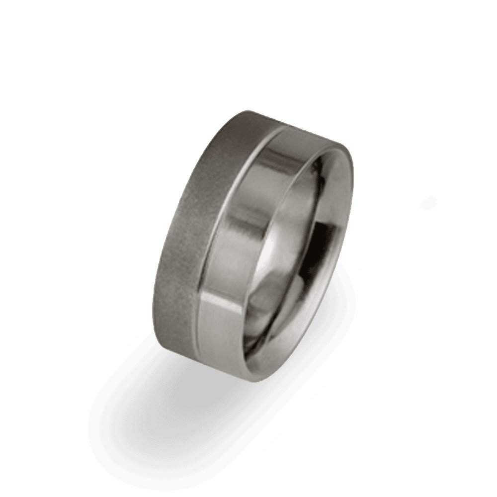 50-50 Texture and Polished Ring
