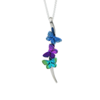 Trio Butterfly Stem Necklace