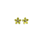 Medium Five Petal Bead Flower Stud Earrings
