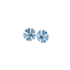 Medium Ten Petal Bead Flower Stud Earrings