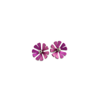 Medium Ten Petal Bead Flower Stud Earrings
