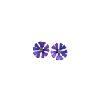 Medium Ten Petal Bead Flower Stud Earrings