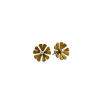 Medium Ten Petal Bead Flower Stud Earrings
