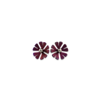 Medium Ten Petal Bead Flower Stud Earrings