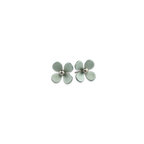 Medium Four Petal Bead Flower Stud Earrings