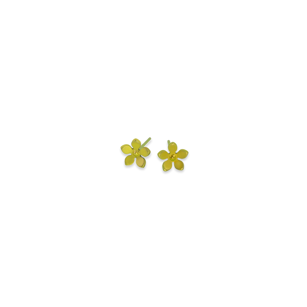 Small Five Petal Flower Stud Earrings