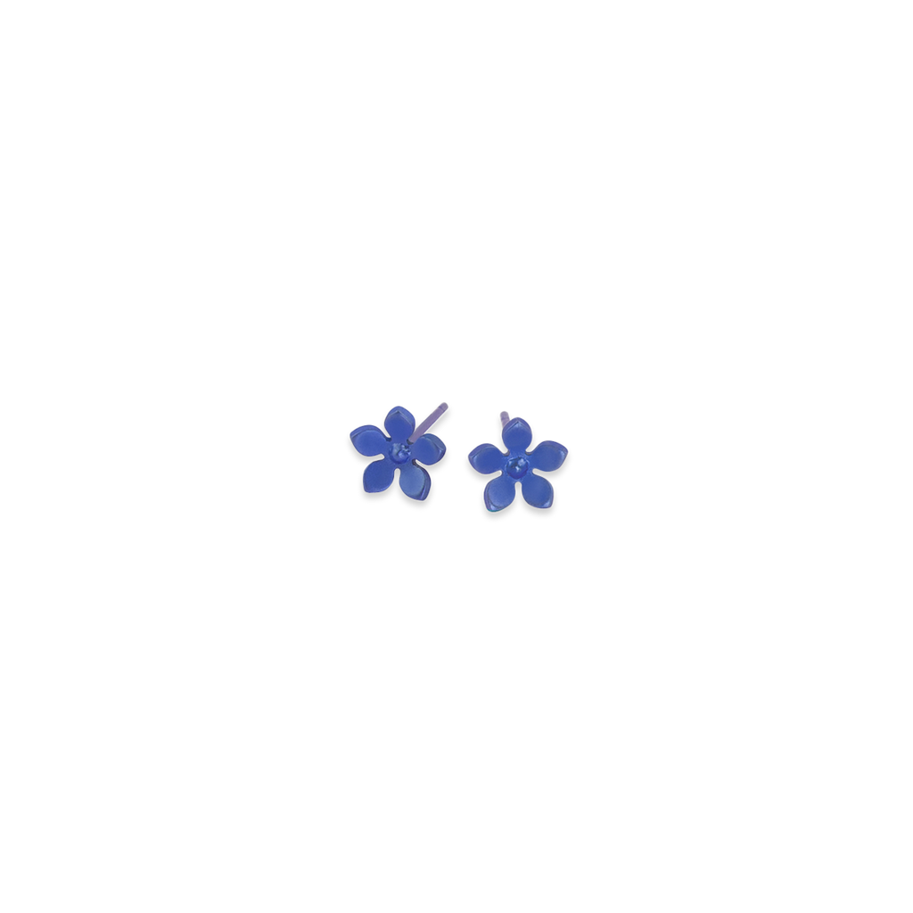 Small Five Petal Flower Stud Earrings