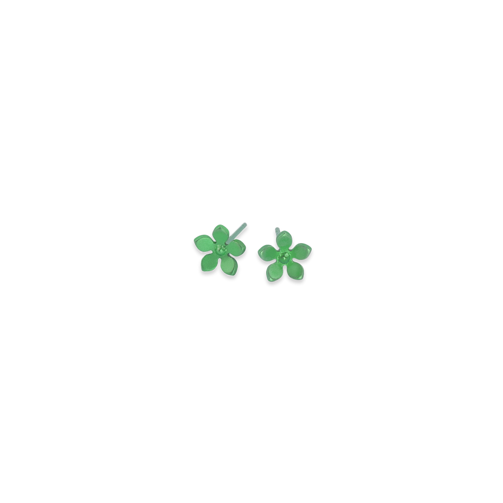 Small Five Petal Flower Stud Earrings