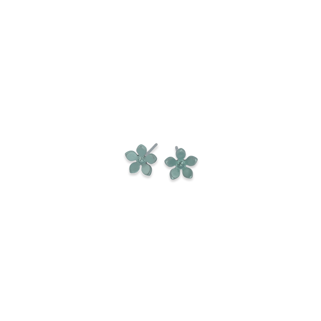 Small Five Petal Flower Stud Earrings