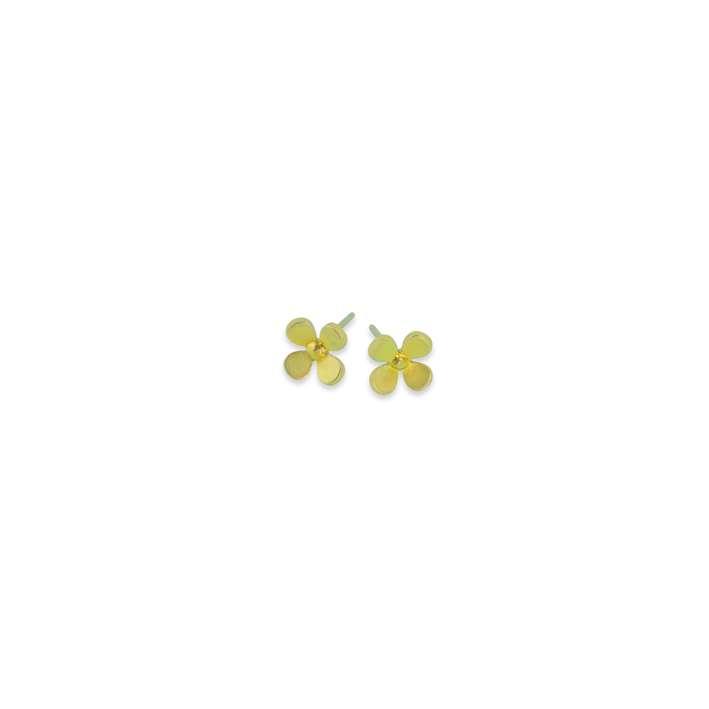 Small Four Petal Flower Stud Earrings