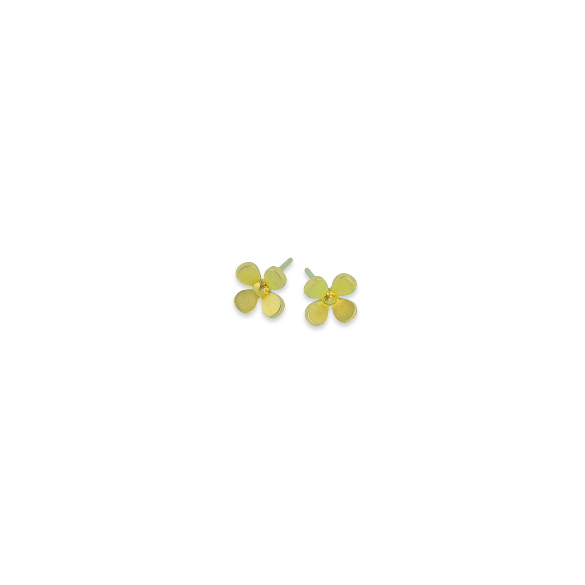 Small Four Petal Flower Stud Earrings