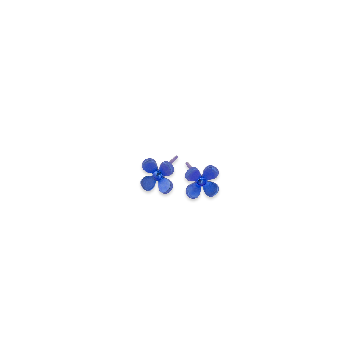 Small Four Petal Flower Stud Earrings