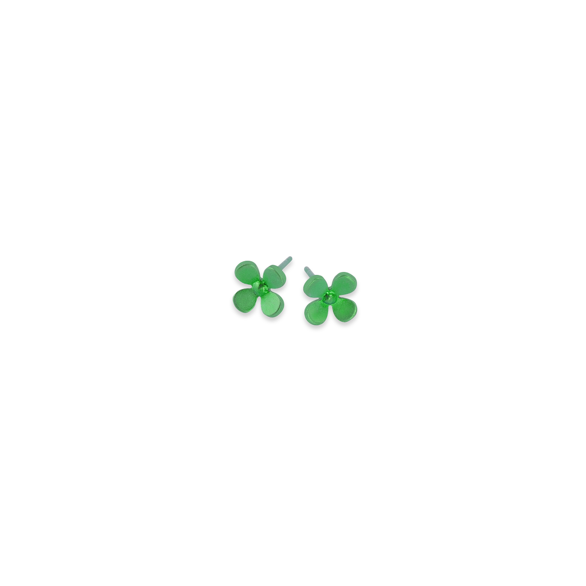Small Four Petal Flower Stud Earrings