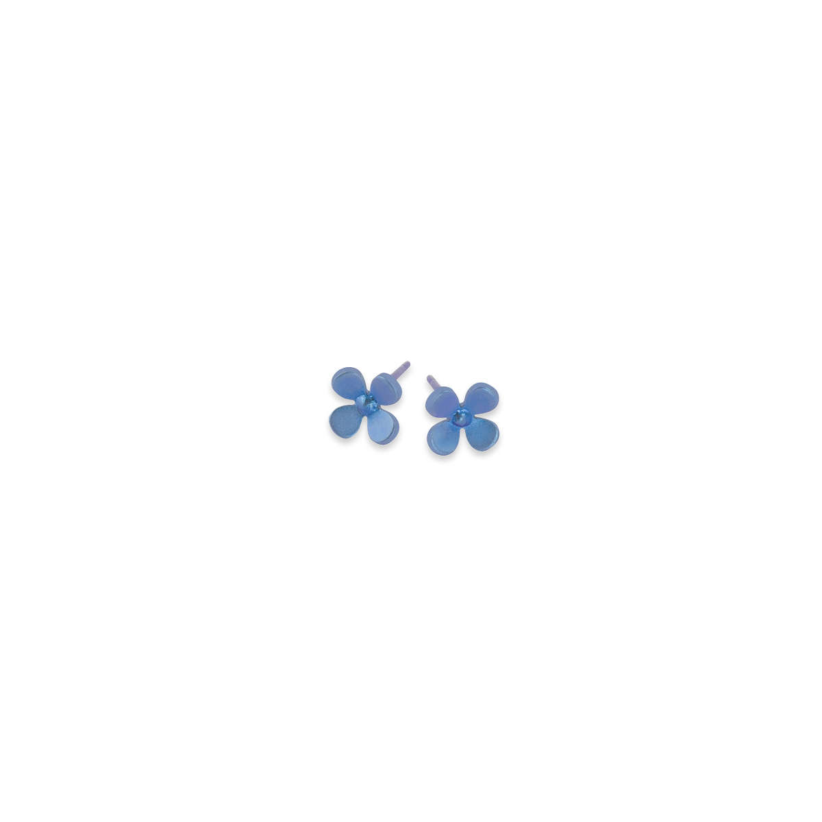 Small Four Petal Flower Stud Earrings