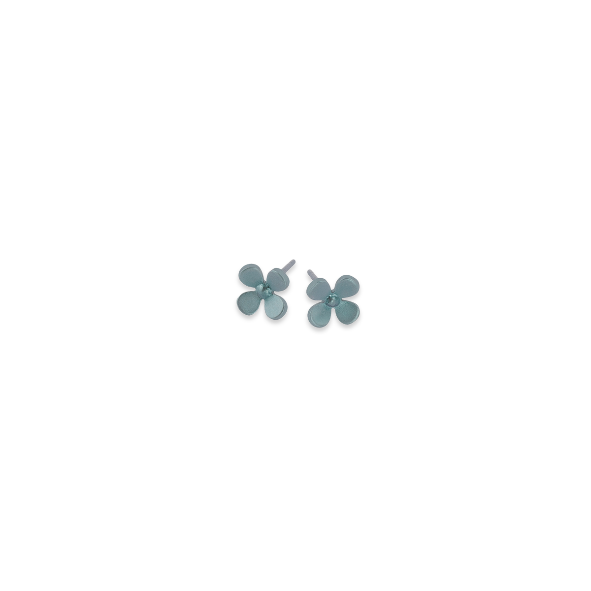 Small Four Petal Flower Stud Earrings