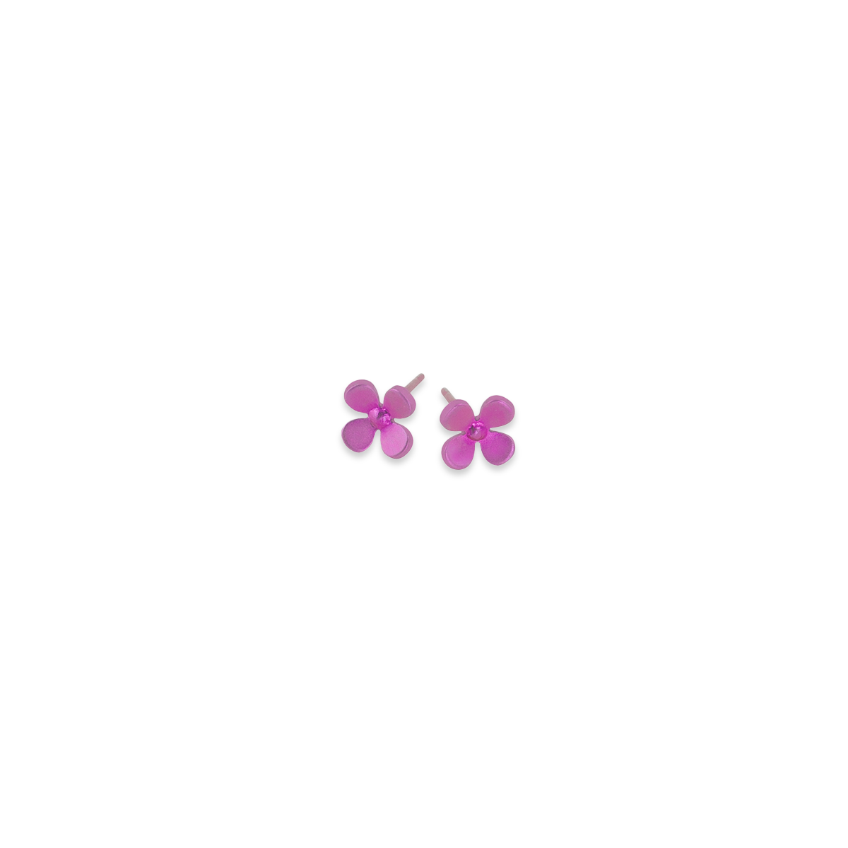 Small Four Petal Flower Stud Earrings
