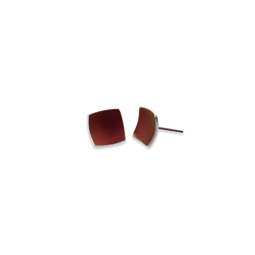 Square Dome Stud Earrings