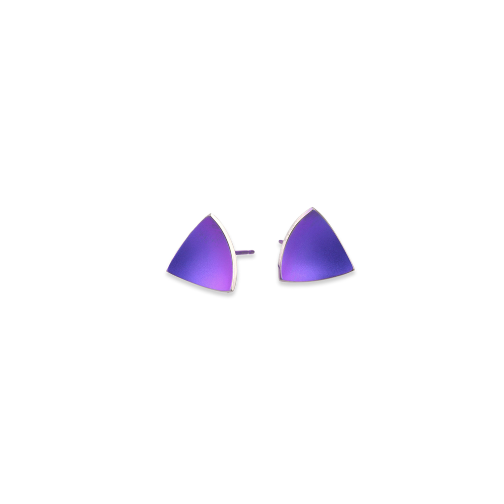 Trillion Dome Stud Earrings
