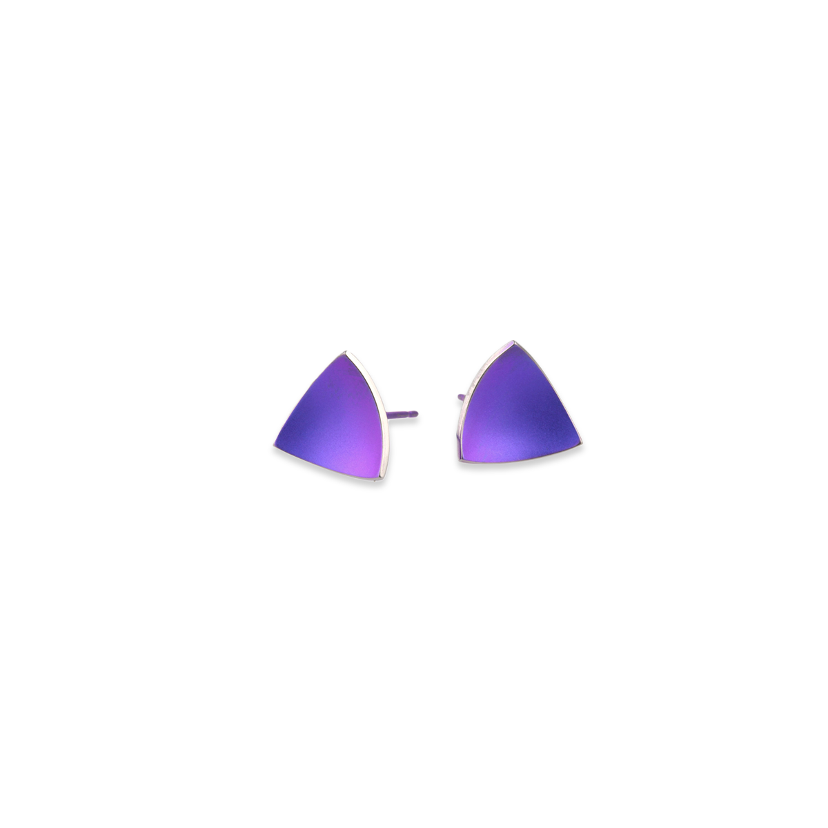 Trillion Dome Stud Earrings