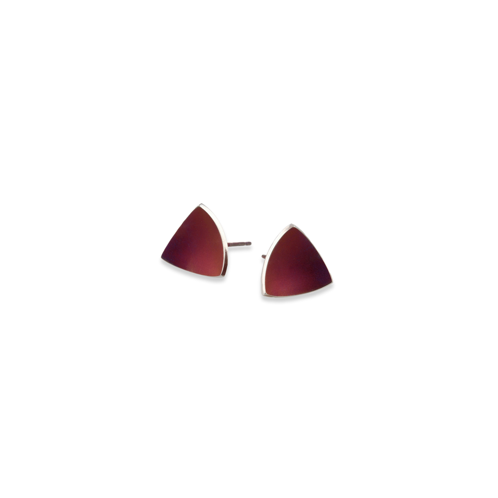 Trillion Dome Stud Earrings